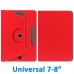 Capa Universal Giratória Tablet 7-8" Polegadas - Vermelha