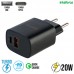 Carregador Turbo 20W Tipo C + USB EC 11 POWER Intelbras - Preto