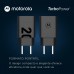 Kit Carregador 1 USB Turbo 20W + Cabo Tipo C 1m Motorola Original - Preto