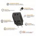 Kit Carregador Turbo 50W Tipo C + USB + Cabo Tipo C 1m Motorola Original - Preto