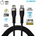 Cabo Tipo C x Lightning 1m Turbo 20W CB815L Kimaster - Preto
