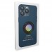 Capa iPhone 14 Pro - Vidro Metallic Magsafe Navy Blue