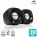 Caixa de Som 3W SP-303BK C3 Tech - Preta