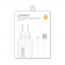 Kit Carregador 1 USB Turbo 33W + Cabo Tipo C 1m LE-405 Lehmox - Branco