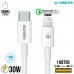 Cabo Tipo C x Lightning 1m PD Turbo 30W CB812L Kimaster - Branco