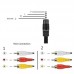 Cabo P3 x 3 RCA 1,5m LEY-14 Lehmox - Preto