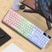 Teclado Gamer USB RGB LEY-2085 Lehmox - Branco