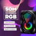 Caixa de Som 6W Gamer RGB KP-RO800 Knup - Preta