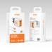 Kit Carregador Tipo C PD Turbo 45W + Cabo Tipo C 1m KD-692CC Kaidi - Laranja