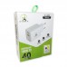 Carregador GAN Turbo 40W Tipo C + USB XC-UR98 X-Cell - Branco