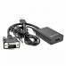 Cabo Adaptador HDMI Fêmea x VGA + Cabo P2
